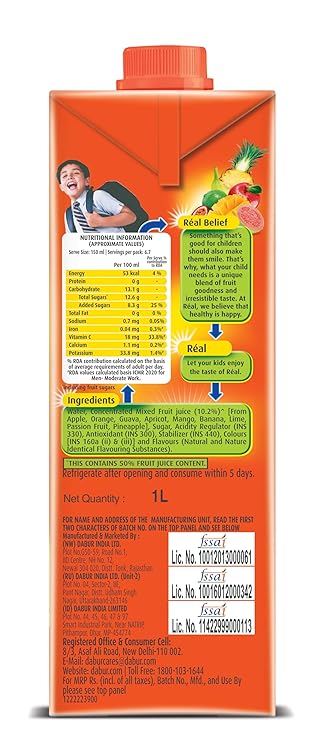 Real Fruit Power Mixed Fruit 1L