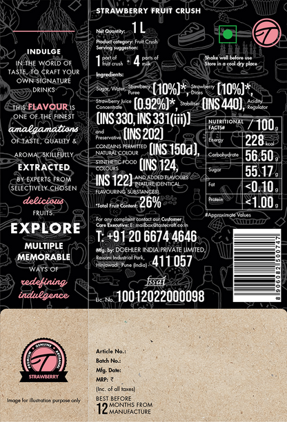 Tastecraft Strawberry Fruit Crush